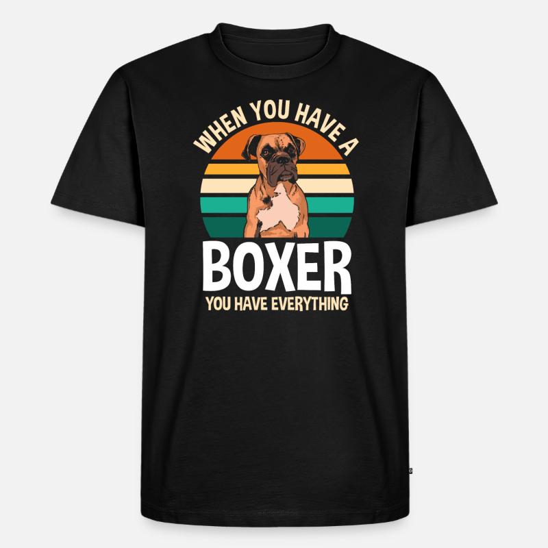 Boxer Boxer Geschenk - Männer Premium Bio T-Shirt - Schwarz