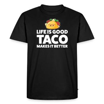 Tacos Taco Cadeau - T-shirt Premium bio Homme - noir - Devant - Nico (187cm)