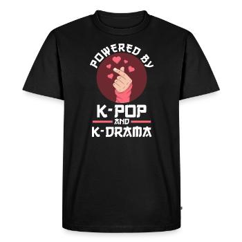K-Pop & K-Drama K-Pop & K-Drama Cadeau coréen - T-shirt Premium bio Homme - noir - Devant - Nico (187cm)