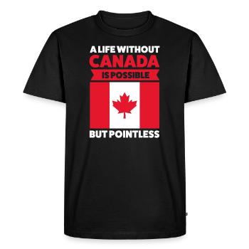 Canada Canada Canada Cadeau - T-shirt Premium bio Homme - noir - Devant - Nico (187cm)