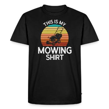 Lawn Mower Lawn Mowing Gift - Men's Premium Organic T-Shirt - black - Front - Nico (187cm)