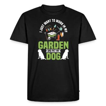Plantes, jardinage, plantes - T-shirt Premium bio Homme - noir - Devant - Nico (187cm)