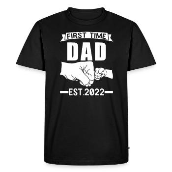Papa 2022 Papa 2022 Cadeau de famille - T-shirt Premium bio Homme - noir - Devant - Nico (187cm)