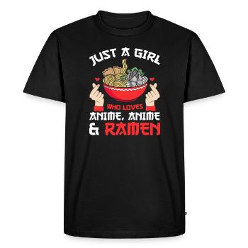 Anime Anime Merch Ramen Gift - Men's Premium Organic T-Shirt - black - Front - Nico (187cm)