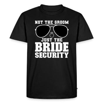 Safety of the Bride Wedding Bridal Gift - Men's Premium Organic T-Shirt - black - Front - Nico (187cm)