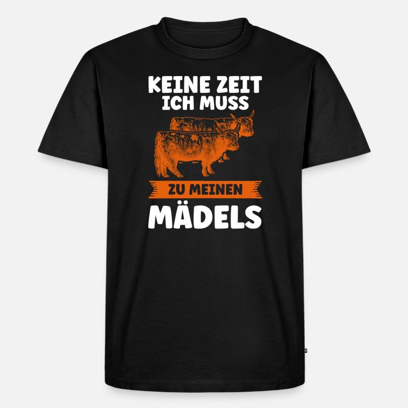 Kuh Kühe Kuh Geschenk - Männer Premium Bio T-Shirt - Schwarz