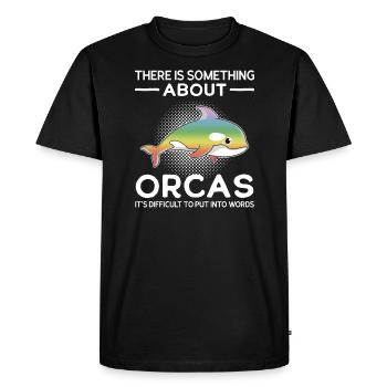 Orca Orca Animal Gift - Men's Premium Organic T-Shirt - black - Front - Nico (187cm)