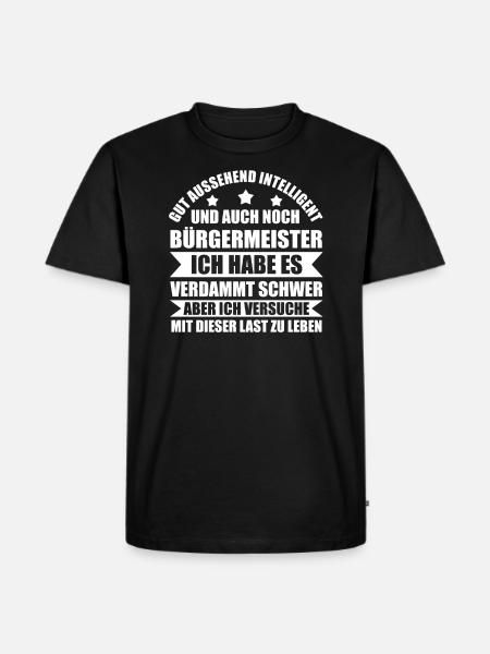 Bürgermeister Beamter Beigeordneter Geschenk - Männer Premium Bio T-Shirt - Schwarz
