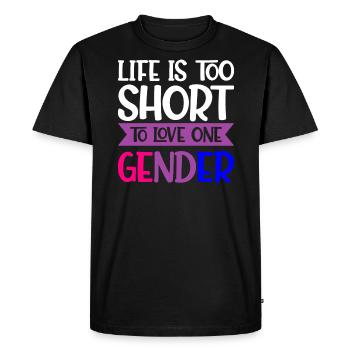 Bisexuel Bisexuel Drapeau LGBT - T-shirt Premium bio Homme - noir - Devant - Nico (187cm)