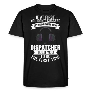 Dispatcher Emergency Call Operations Control Center Control Center - Men's Premium Organic T-Shirt - black - Front - Nico (187cm)