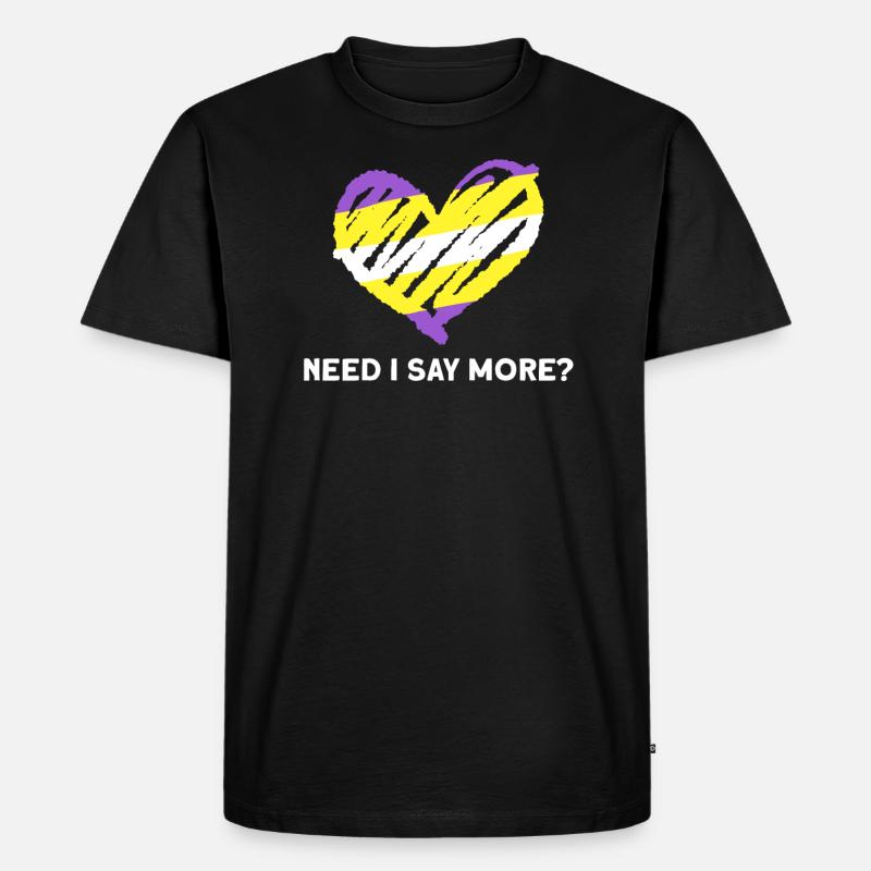 Non-binary non-binary flag LGBTQ gift - Men's Premium Organic T-Shirt - black