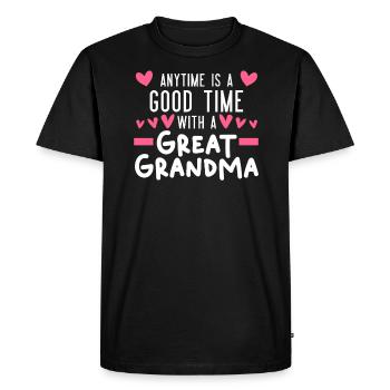 Great-grandmother Great-grandmother Family gift - Men's Premium Organic T-Shirt - black - Front - Nico (187cm)