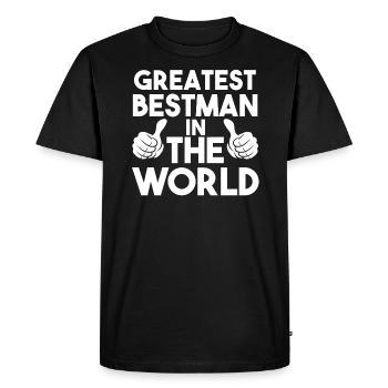 Meilleur homme Meilleur homme Cadeau - T-shirt Premium bio Homme - noir - Devant - Nico (187cm)