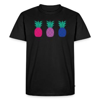 Ananas bisexuel Ananas bisexuel - T-shirt Premium bio Homme - noir - Devant - Nico (187cm)