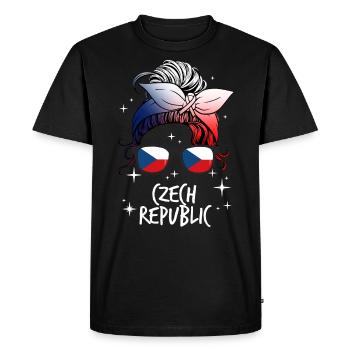 Czech Republic - Men's Premium Organic T-Shirt - black - Front - Nico (187cm)