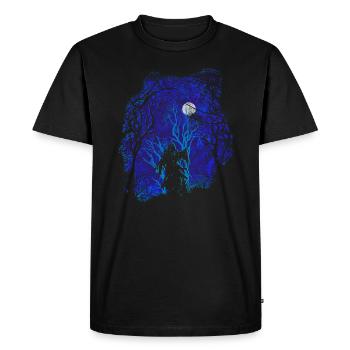 Scary Woods (Ghost) - Men's Premium Organic T-Shirt - black - Front - Nico (187cm)