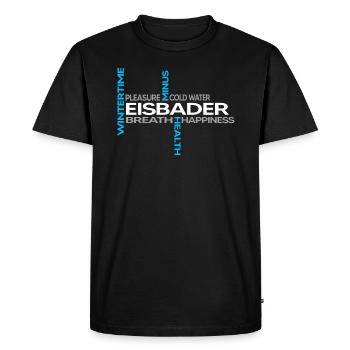 winter bather ice bath polar arctic cold bath ice bath - Men's Premium Organic T-Shirt - black - Front - Nico (187cm)