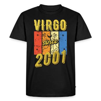 Vierge 2001 Cadeau d’anniversaire du zodiaque - T-shirt Premium bio Homme - noir - Devant - Nico (187cm)