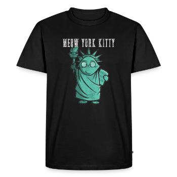 MEOW YORK KITTY - T-shirt Premium bio Homme - noir - Devant - Nico (187cm)