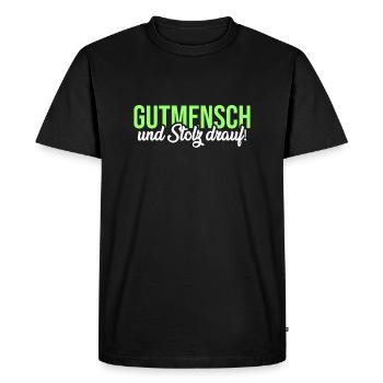 gooder - Men's Premium Organic T-Shirt - black - Front - Nico (187cm)