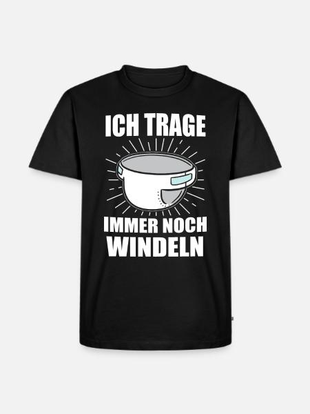 ABDL Windel Diaper Geschenk - Männer Premium Bio T-Shirt - Schwarz