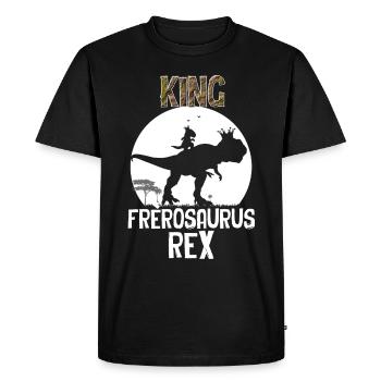 King Frérosaurus Rex - T-shirt Premium bio Homme - noir - Devant - Nico (187cm)