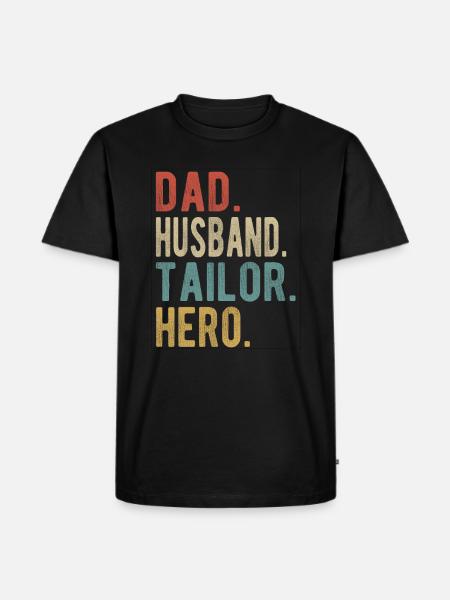 Tailor Papa Husband Hero - Men's Premium Organic T-Shirt - black