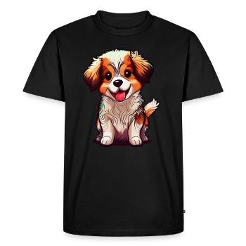 Irrésistible motif de chien - T-shirt Premium bio Homme - noir - Devant - Nico (187cm)