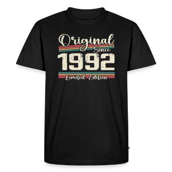 1992 Vintage Retro Birthday Gift 1992 - Men's Premium Organic T-Shirt - black - Front - Nico (187cm)