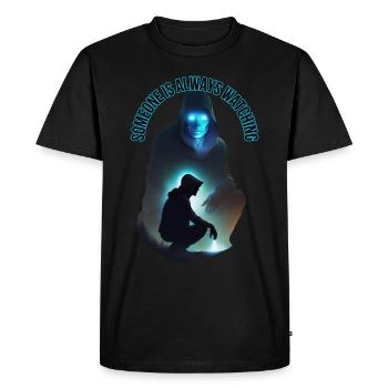 Someone is always watching - Men's Premium Organic T-Shirt - black - Front - Nico (187cm)