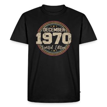 Les Légendes Sont Nées En Décembre 1970 - 1970 - T-shirt Premium bio Homme - noir - Devant - Nico (187cm)