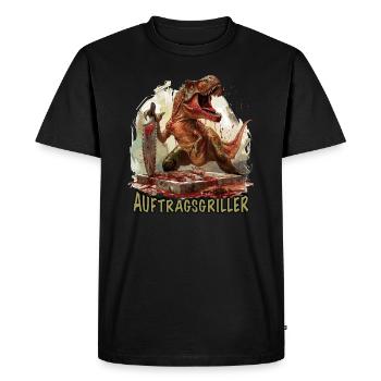BBQ Contract Griller Abattoir T Rex - T-shirt Premium bio Homme - noir - Devant - Nico (187cm)