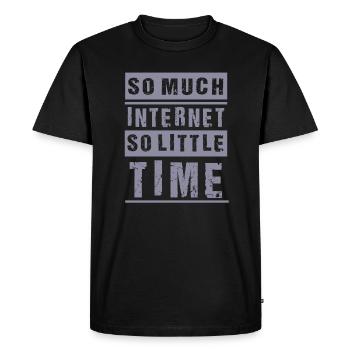 Internet - Men's Premium Organic T-Shirt - black - Front - Nico (187cm)