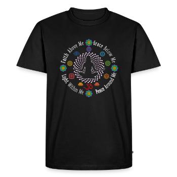 Meditation - Men's Premium Organic T-Shirt - black - Front - Nico (187cm)