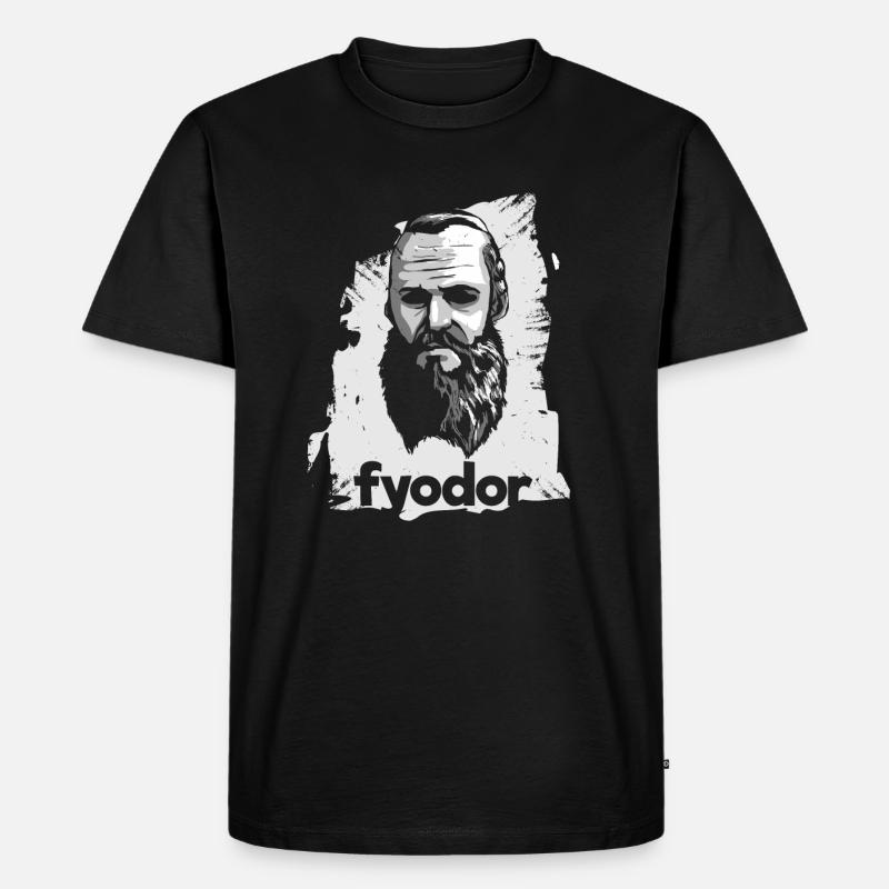 Fjodor Michailowitsch Dostojewski - Männer Premium Bio T-Shirt - Schwarz