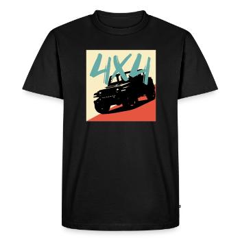 4x4 offroad 4X4 - T-shirt Premium bio Homme - noir - Devant - Nico (187cm)
