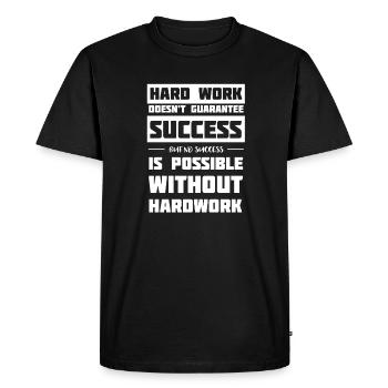 Working hard makes you successful - Men's Premium Organic T-Shirt - black - Front - Nico (187cm)