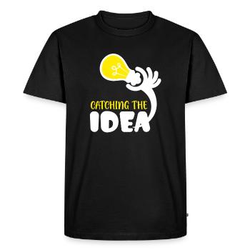 J’ai une idée - T-shirt Premium bio Homme - noir - Devant - Nico (187cm)