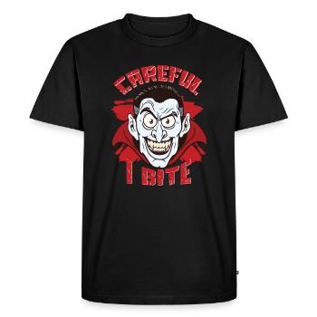 I bite Vampire - Men's Premium Organic T-Shirt - black - Front - Nico (187cm)