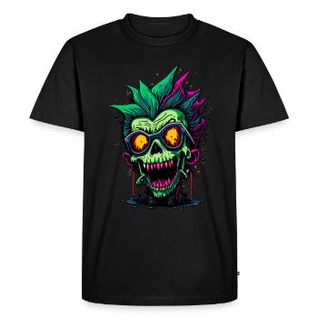 Zombie cool coloré - T-shirt Premium bio Homme - noir - Devant - Nico (187cm)
