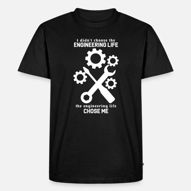Engineer Technician Mechanics Science - Men's Premium Organic T-Shirt - black
