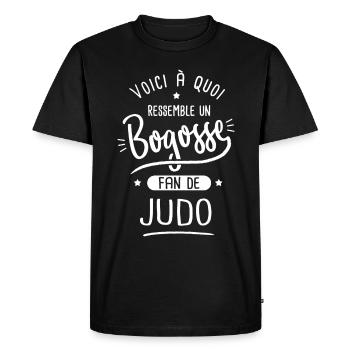 judo Bogosse fan de sport judo - T-shirt Premium bio Homme - noir - Devant - Nico (187cm)