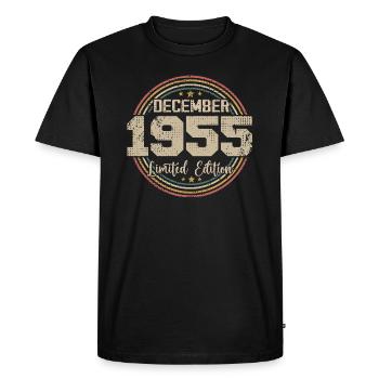 The legends were born in December 1955 - 1955 - Men's Premium Organic T-Shirt - black - Front - Nico (187cm)