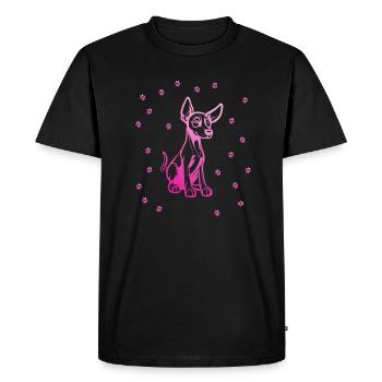 Doberman Pinscher with small paws - Men's Premium Organic T-Shirt - black - Front - Nico (187cm)