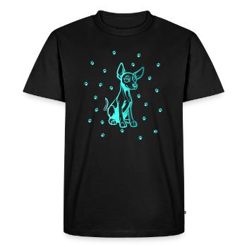 Doberman Pinscher with small paws - Men's Premium Organic T-Shirt - black - Front - Nico (187cm)