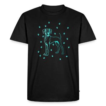Dogue allemand avec de petites pattes - T-shirt Premium bio Homme - noir - Devant - Nico (187cm)