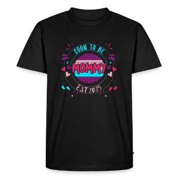 Maman et Maman 2025 Bientôt maman 2025 - T-shirt Premium bio Homme - noir - Devant - Nico (187cm)