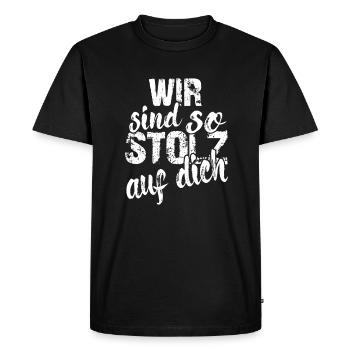 Nous sommes si fiers que vous disiez notre appréciation - T-shirt Premium bio Homme - noir - Devant - Nico (187cm)