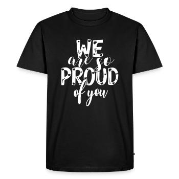 Nous sommes si fiers de vous Spruch Anerkennung - T-shirt Premium bio Homme - noir - Devant - Nico (187cm)