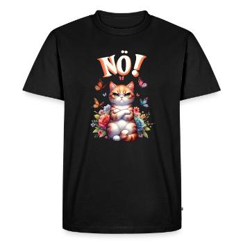 Chat drôle de dire non ! Pour les amoureux des chats - T-shirt Premium bio Homme - noir - Devant - Nico (187cm)